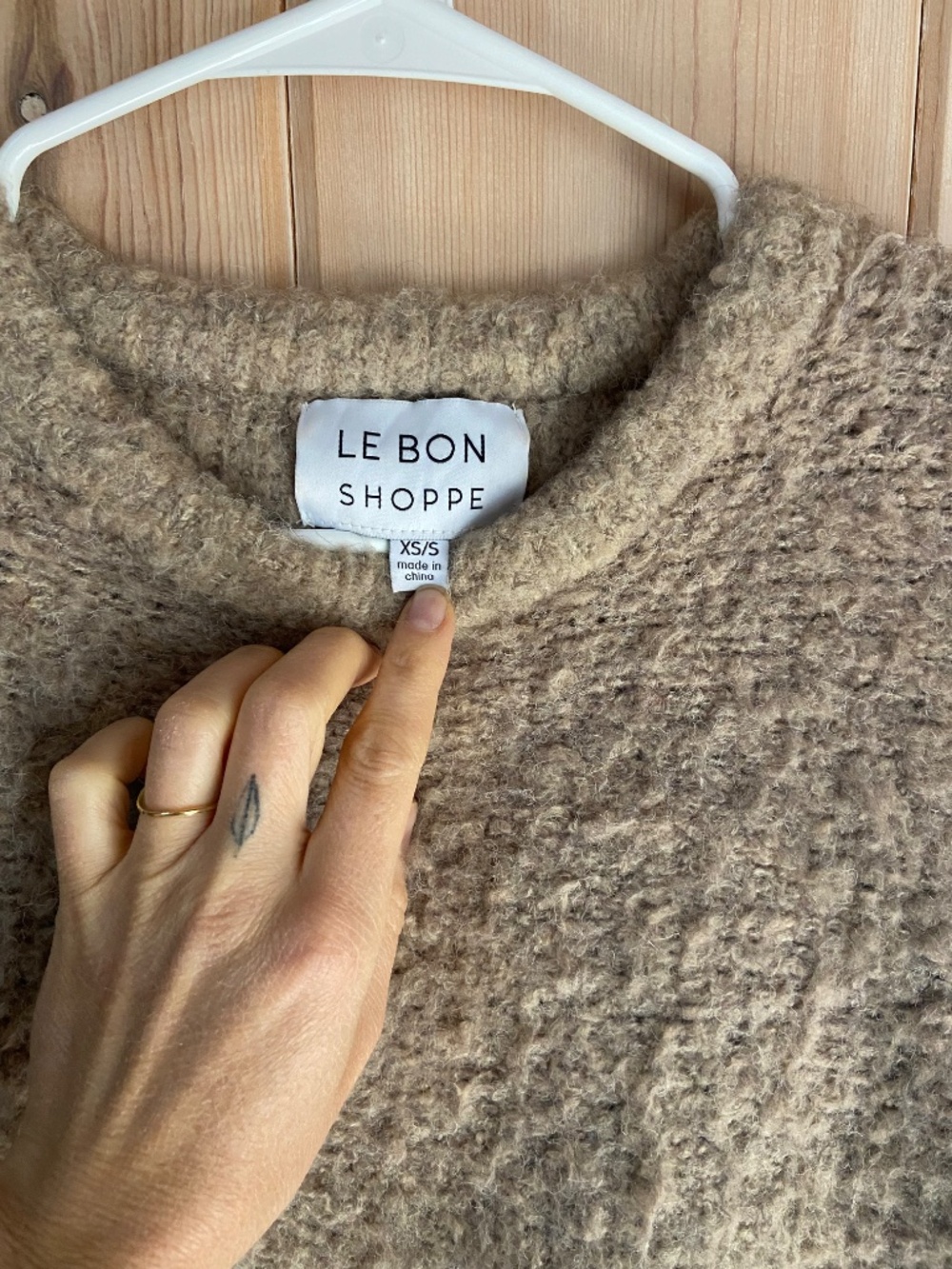 LeBon Shoppe Envie Sweater in Mushroom - Picture 3 of 5